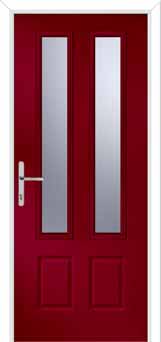 Oulton Glazed Composite Front Door in Red