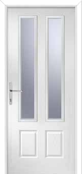 Oulton Glazed Composite Front Door in White
