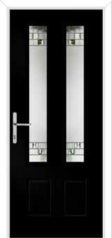 Oulton Horizon Composite Front Door in Black Brown