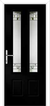 Oulton Horizon Composite Front Door in Black