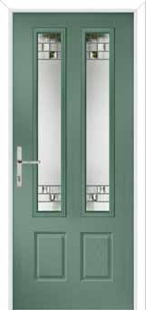 Oulton Horizon Composite Front Door in Chartwell Green