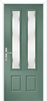 Oulton Kensington Composite Front Door in Chartwell Green
