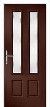 Oulton Kensington Composite Front Door in Darkwood