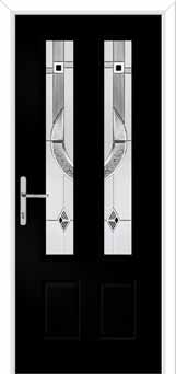 Oulton Modena Composite Front Door in Black Brown