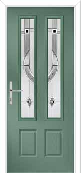 Oulton Modena Composite Front Door in Chartwell Green