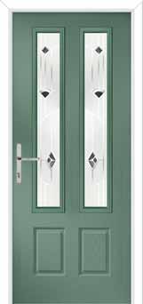 Oulton Murano Composite Front Door in Chartwell Green