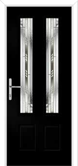Oulton Matrix Composite Front Door in Black Brown