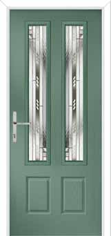 Oulton Matrix Composite Front Door in Chartwell Green
