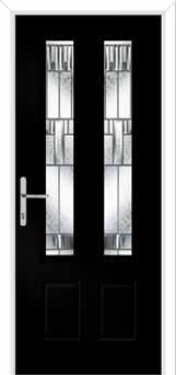 Oulton Prairie Composite Front Door in Black Brown