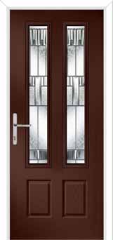 Oulton Prairie Composite Front Door in Darkwood