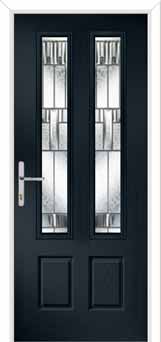 Oulton Prairie Composite Front Door in Anthracite Grey