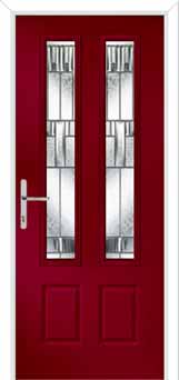 Oulton Prairie Composite Front Door in Red