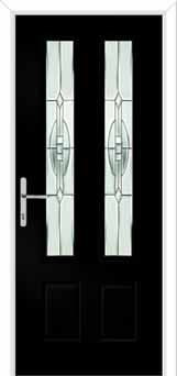 Oulton Reflections Composite Front Door in Black Brown