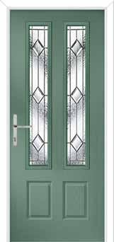 Oulton Simplicity Composite Front Door in Chartwell Green