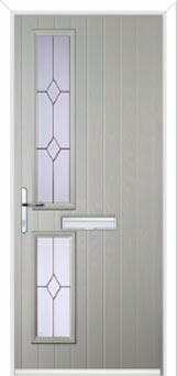 Twin Square Classic Composite Front Door in Agate Grey