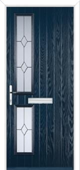 Twin Square Classic Composite Front Door in Dark Blue