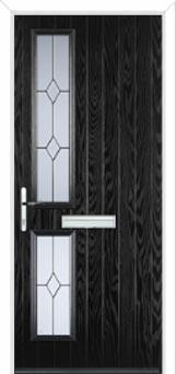 Twin Square Classic Composite Front Door in Black