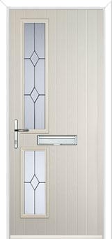 Twin Square Classic Composite Front Door in Cream