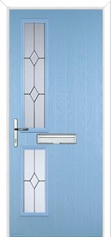 Twin Square Classic Composite Front Door in Duck Egg Blue