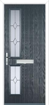 Twin Square Classic Composite Front Door in Anthracite Grey
