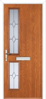 Twin Square Classic Composite Front Door in Oak