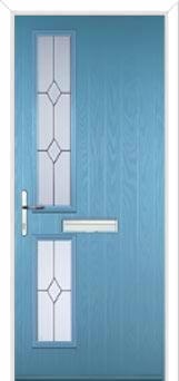 Twin Square Classic Composite Front Door in Pastel Blue