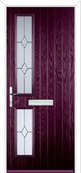 Twin Square Classic Composite Front Door in Purple Violet