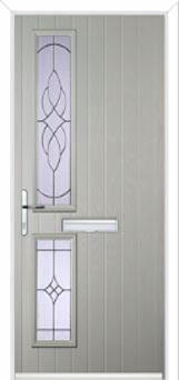 Twin Square Elegance Composite Front Door in Agate Grey
