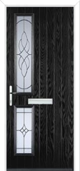 Twin Square Elegance Composite Front Door in Black