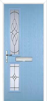 Twin Square Elegance Composite Front Door in Duck Egg Blue