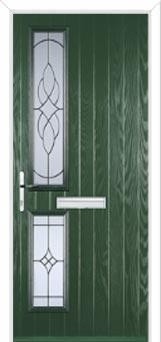 Twin Square Elegance Composite Front Door in Green