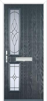 Twin Square Elegance Composite Front Door in Anthracite Grey
