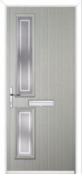 Twin Square Enfield Composite Front Door in Agate Grey
