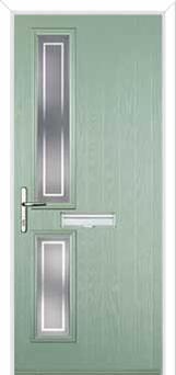 Twin Square Enfield Composite Front Door in Chartwell Green