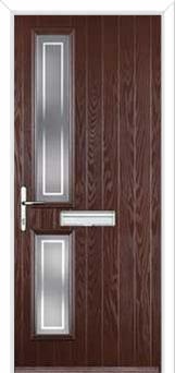 Twin Square Enfield Composite Front Door in Darkwood