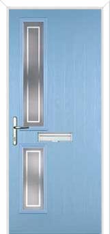 Twin Square Enfield Composite Front Door in Duck Egg Blue
