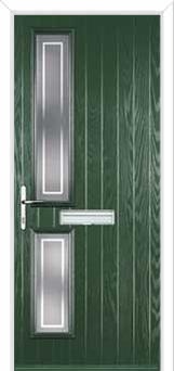 Twin Square Enfield Composite Front Door in Green
