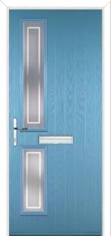 Twin Square Enfield Composite Front Door in Pastel Blue