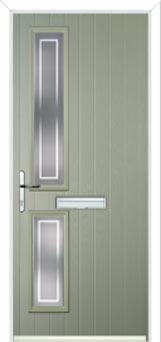 Twin Square Enfield Composite Front Door in Pebble Grey