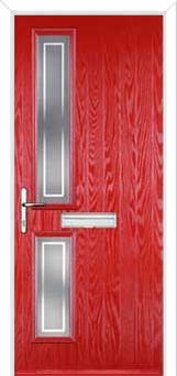 Twin Square Enfield Composite Front Door in Poppy Red