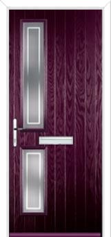 Twin Square Enfield Composite Front Door in Purple Violet