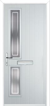 Twin Square Enfield Composite Front Door in White