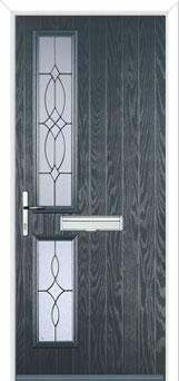 Twin Square Flair Composite Front Door in Anthracite Grey