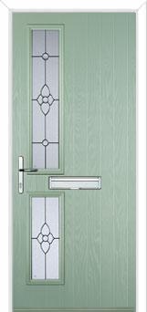Twin Square Finesse Composite Front Door in Chartwell Green