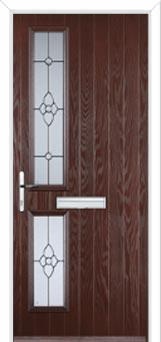 Twin Square Finesse Composite Front Door in Darkwood