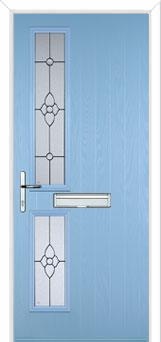 Twin Square Finesse Composite Front Door in Duck Egg Blue