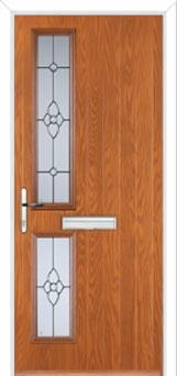 Twin Square Finesse Composite Front Door in Oak