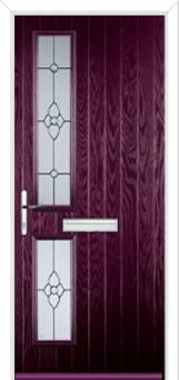 Twin Square Finesse Composite Front Door in Purple Violet