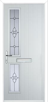 Twin Square Finesse Composite Front Door in White