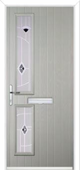 Twin Square Murano Composite Front Door in Agate Grey